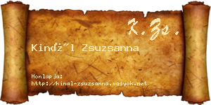 Kinál Zsuzsanna névjegykártya