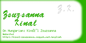 zsuzsanna kinal business card